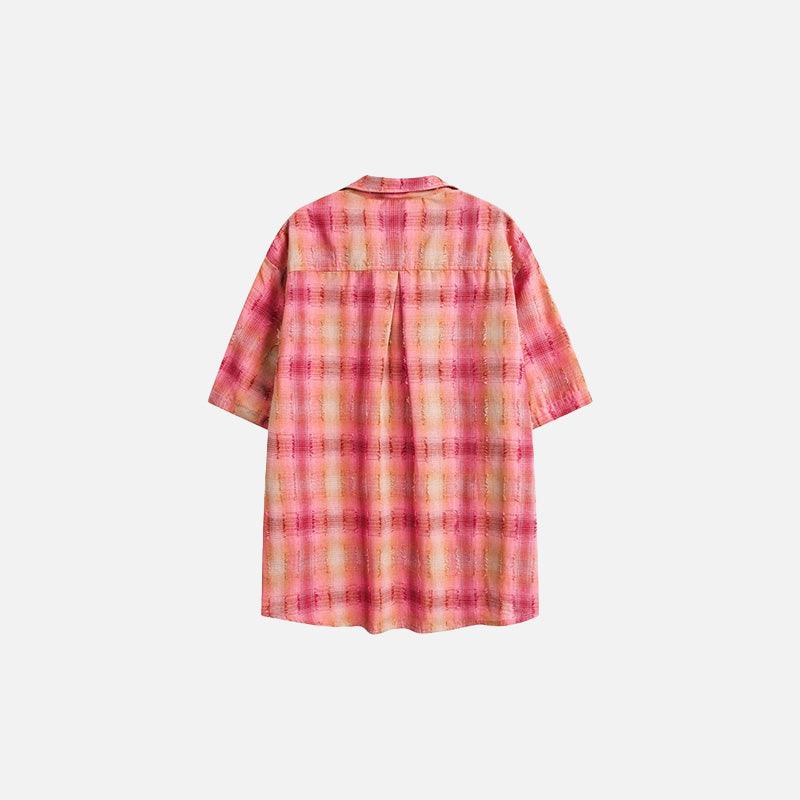 Women's Plaid Short-sleeved Shirt - tntwear1