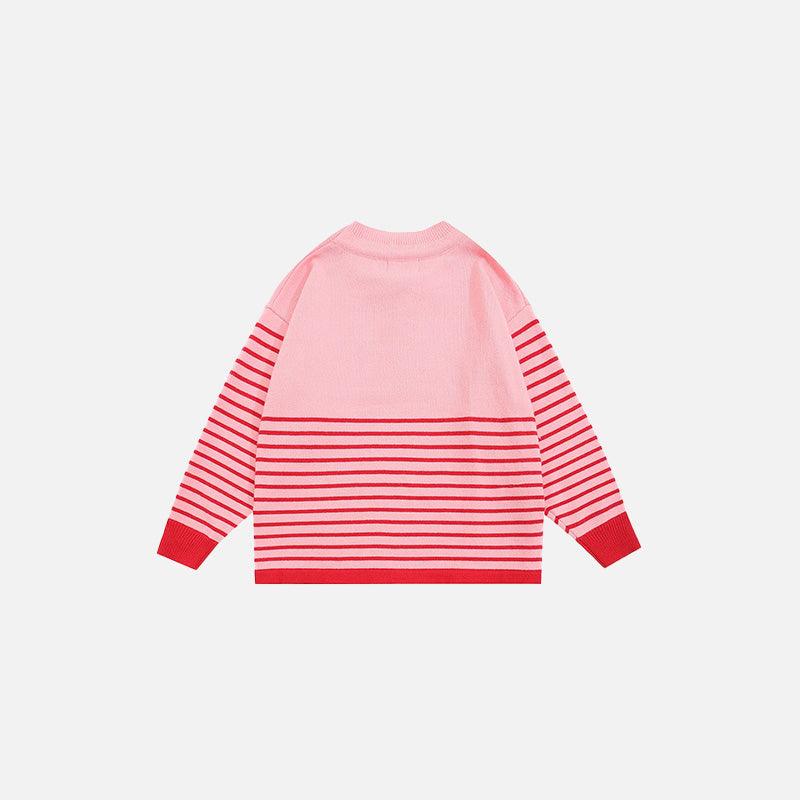 Y2K Star Stripes Sweater - tntwear1