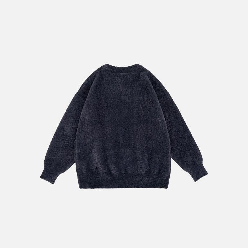 Fuzzy Cozy Knitted Sweater - tntwear1