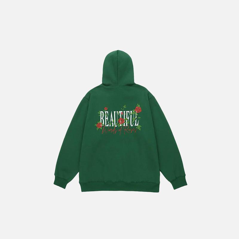 Beautiful Rose Loose Hoodie - tntwear1