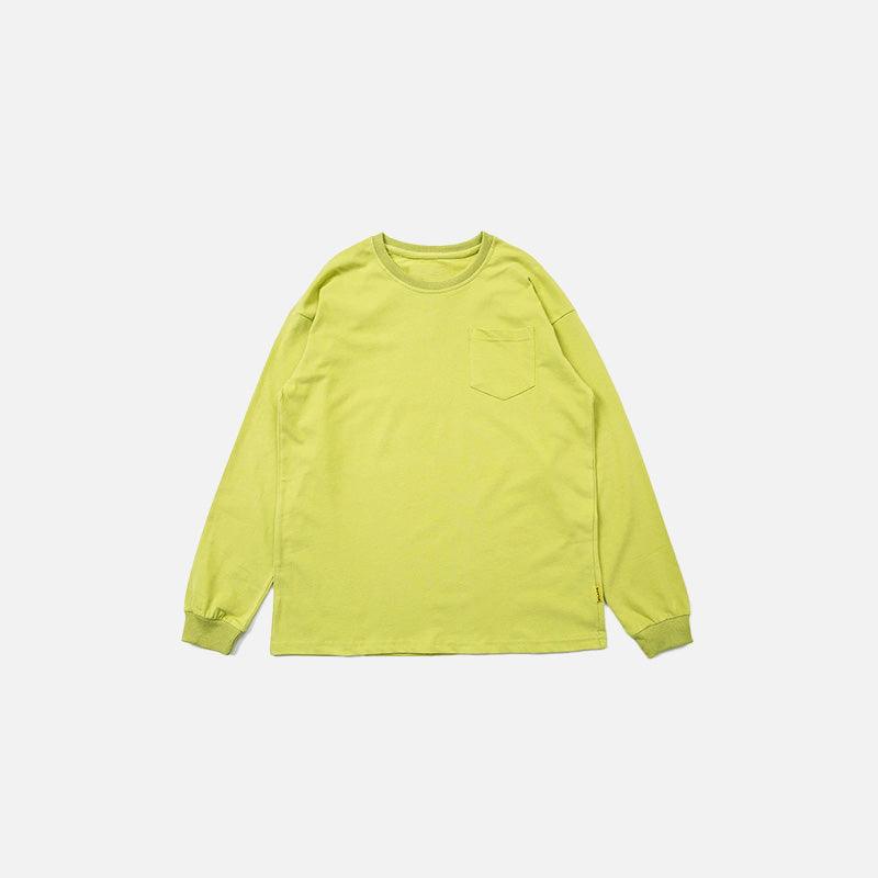 Versatile Blank Long Sleeve T-shirt - tntwear1