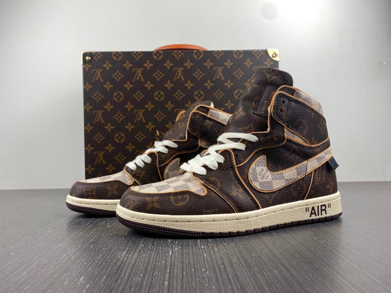 Custom Air Jordan 1 x LV x OFF-W Monogram - tntwear1