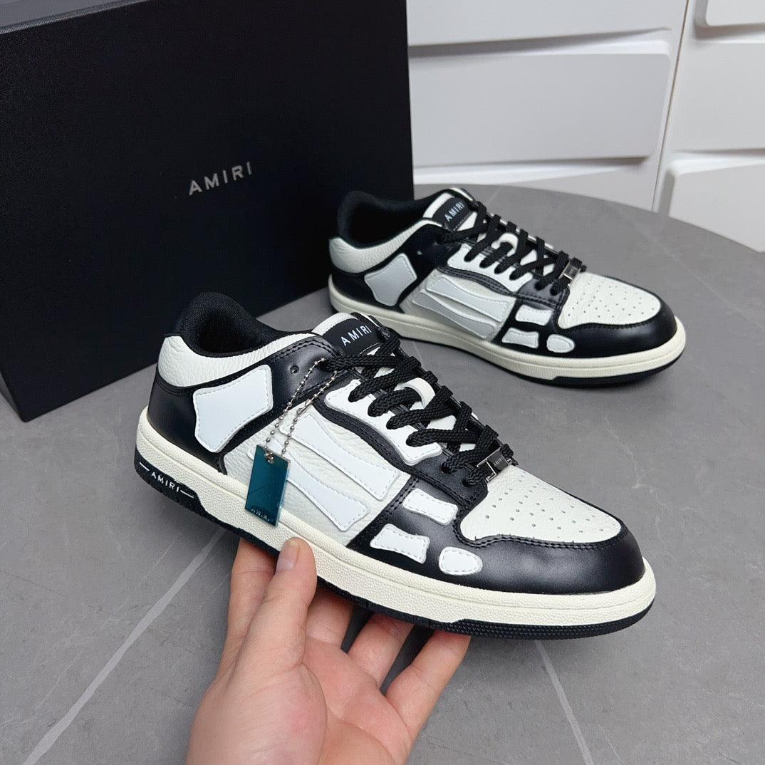 AMR Skel Top Low Black and White Sneakers-146 - tntwear1