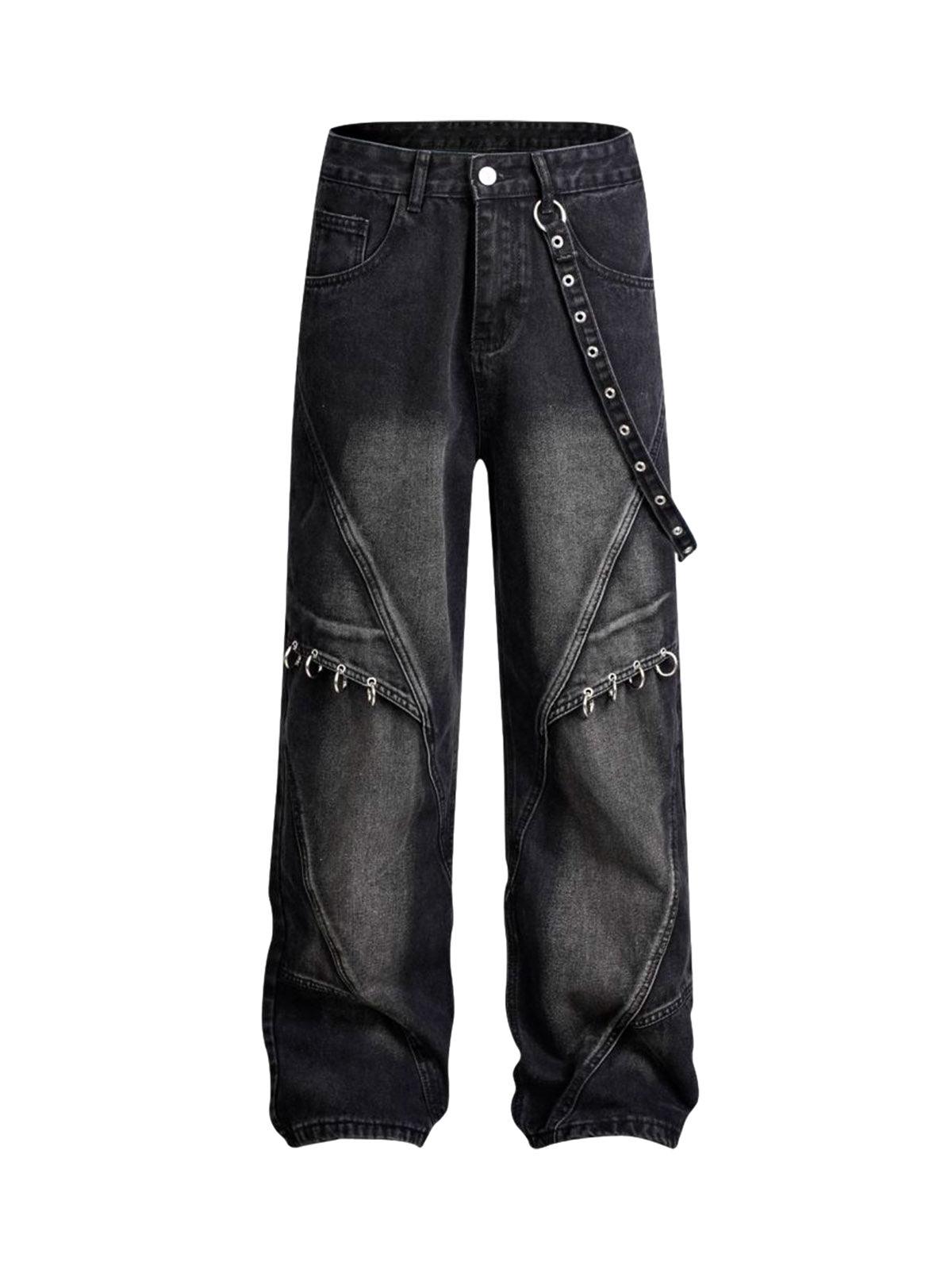 Tntwear Washed Distressed Baggy Jeans - tntwear1