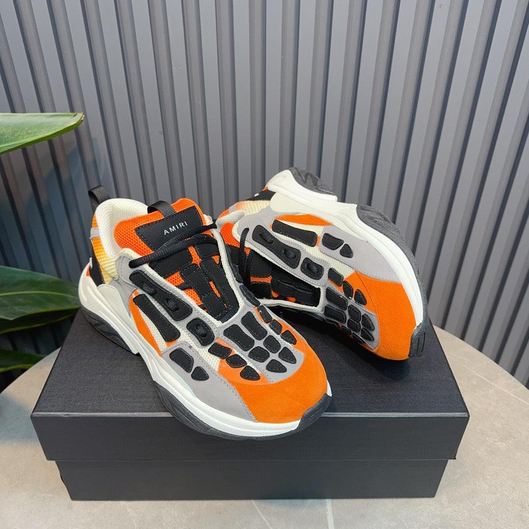 AMR Orange and Black Bone Runner Sneakers - 060 - tntwear1