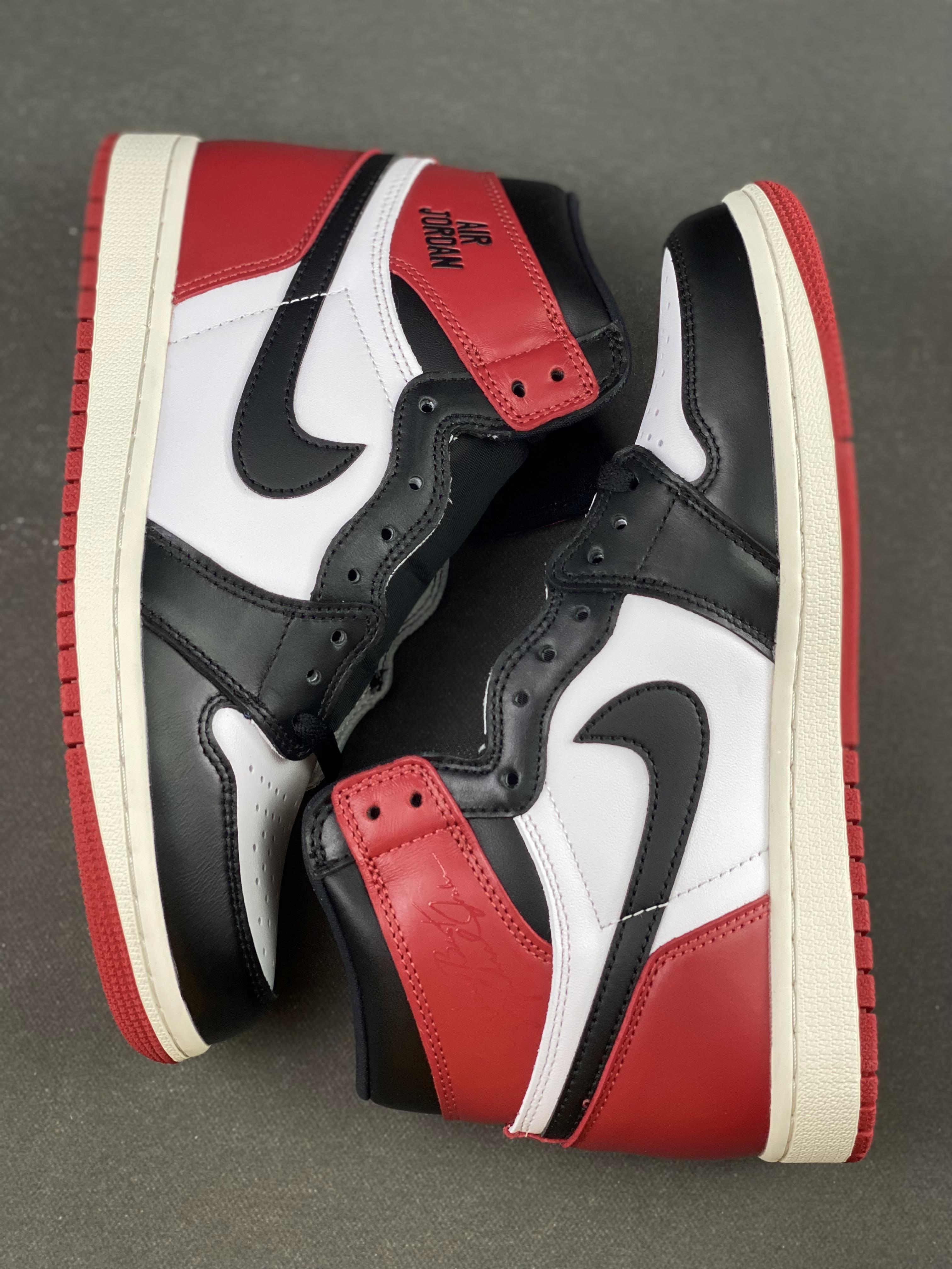 Custom Air Jordan 1 High OG“Black Toe Reimagined” - tntwear1