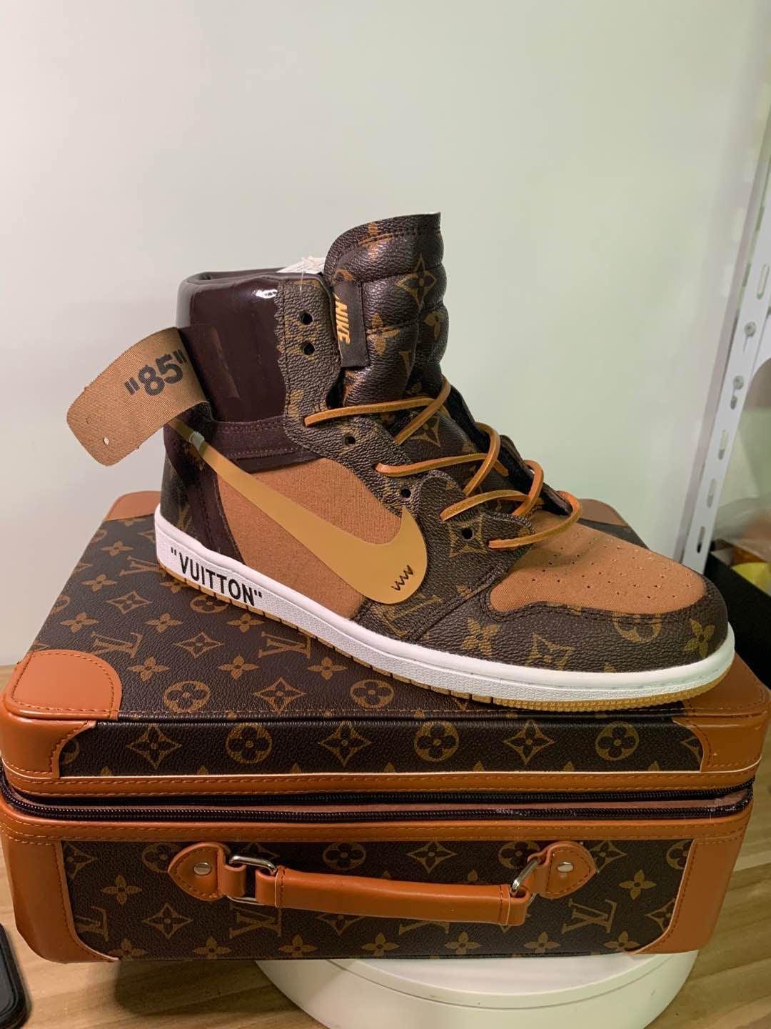 Custom Air Jordan 1 x LV Logo - tntwear1