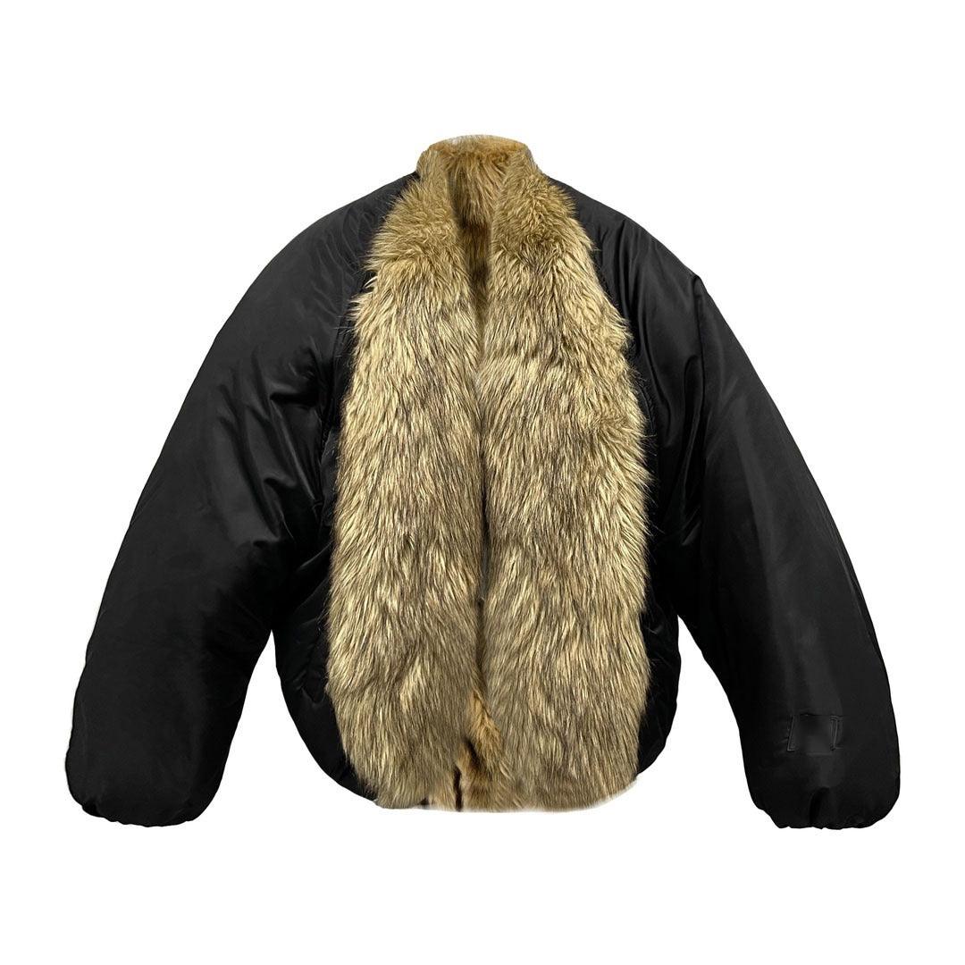 Casual and versatile, slimming with rope straps inside, faux fur coat for women - tntwear1