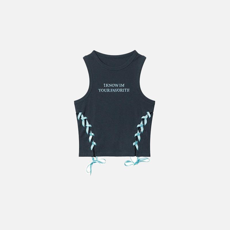 Women's Embroidery Straps Tank Top - tntwear1