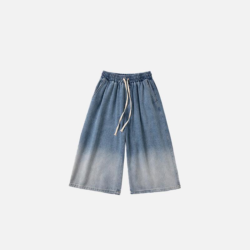 Relaxed Fit Denim Washed Jorts - tntwear1