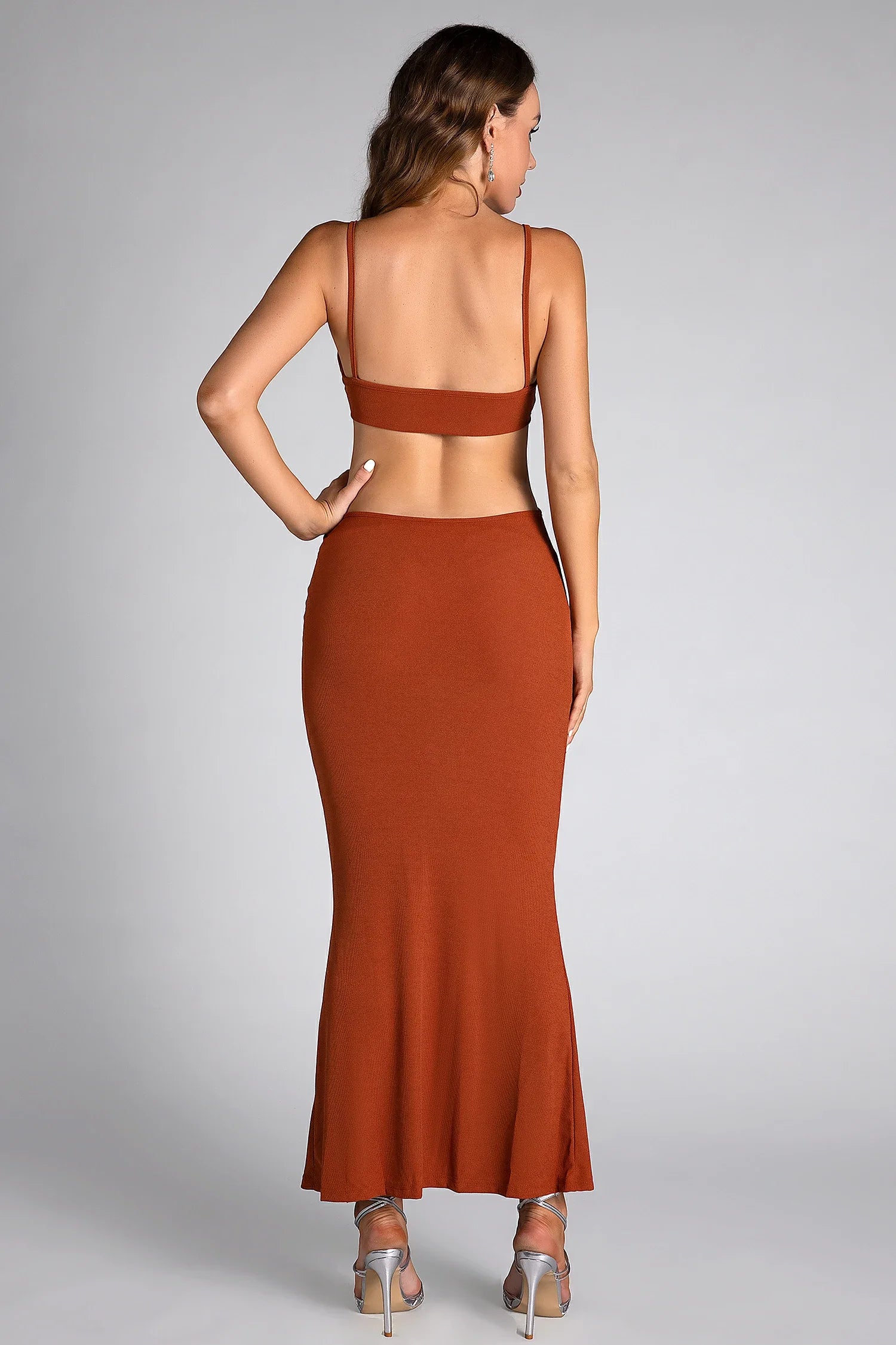 Barides Strap Cutout Maxi Dress