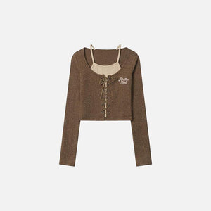 Women's Laced Layered Cardigan - tntwear1