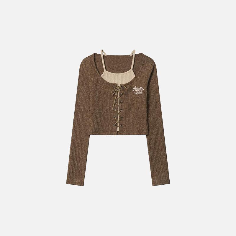 Women's Laced Layered Cardigan - tntwear1