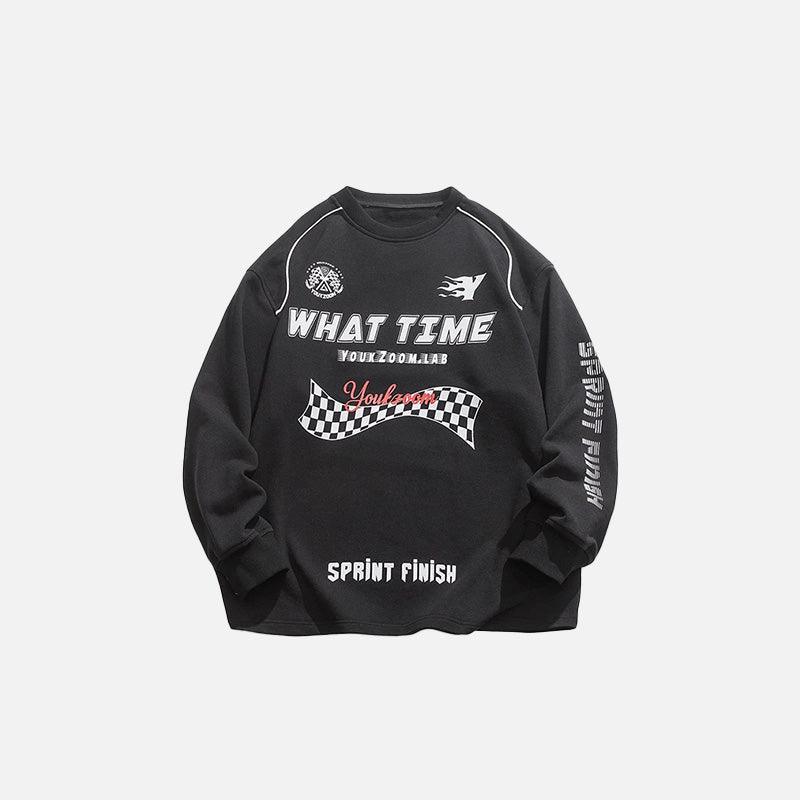 Oversized Racing Loose Sweatshirt - tntwear1