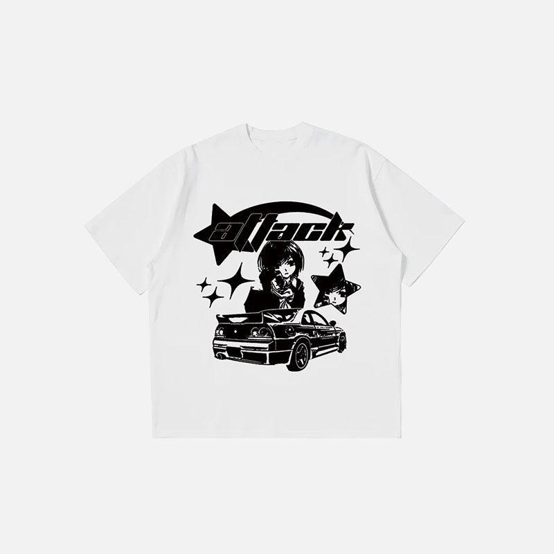 Y2k Car Printed Women's T-shirt - tntwear1