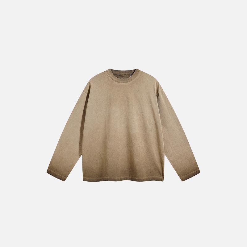 Faded Blank Long Sleeve T-shirt - tntwear1