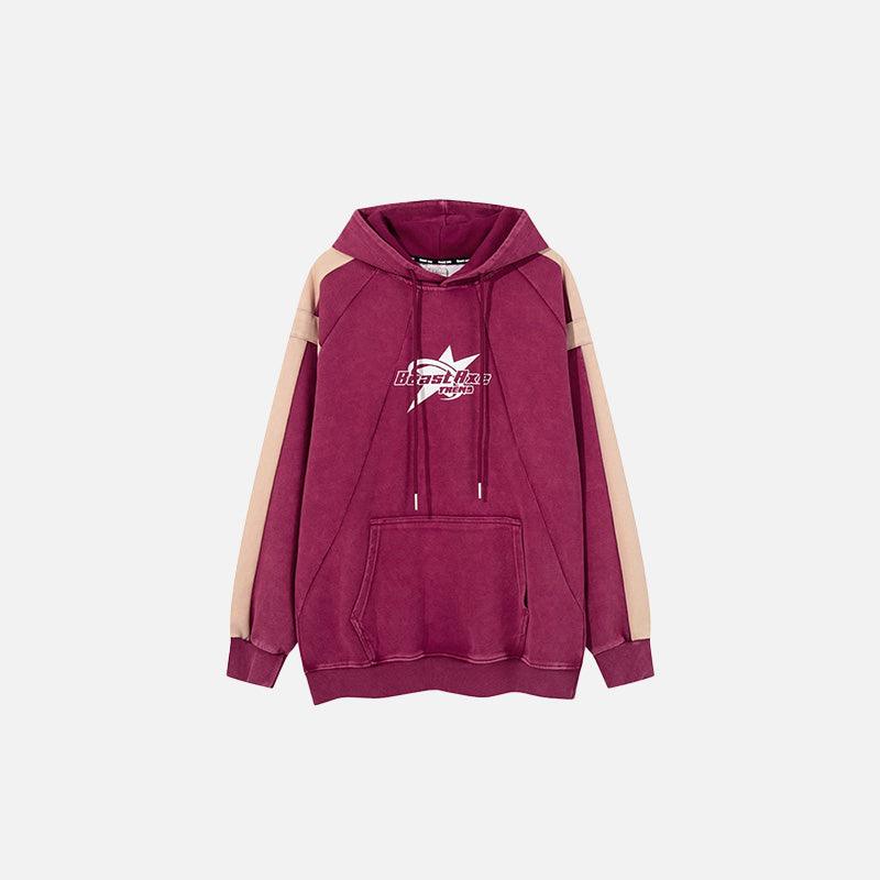 Star Emblem Contrast Hoodie - tntwear1