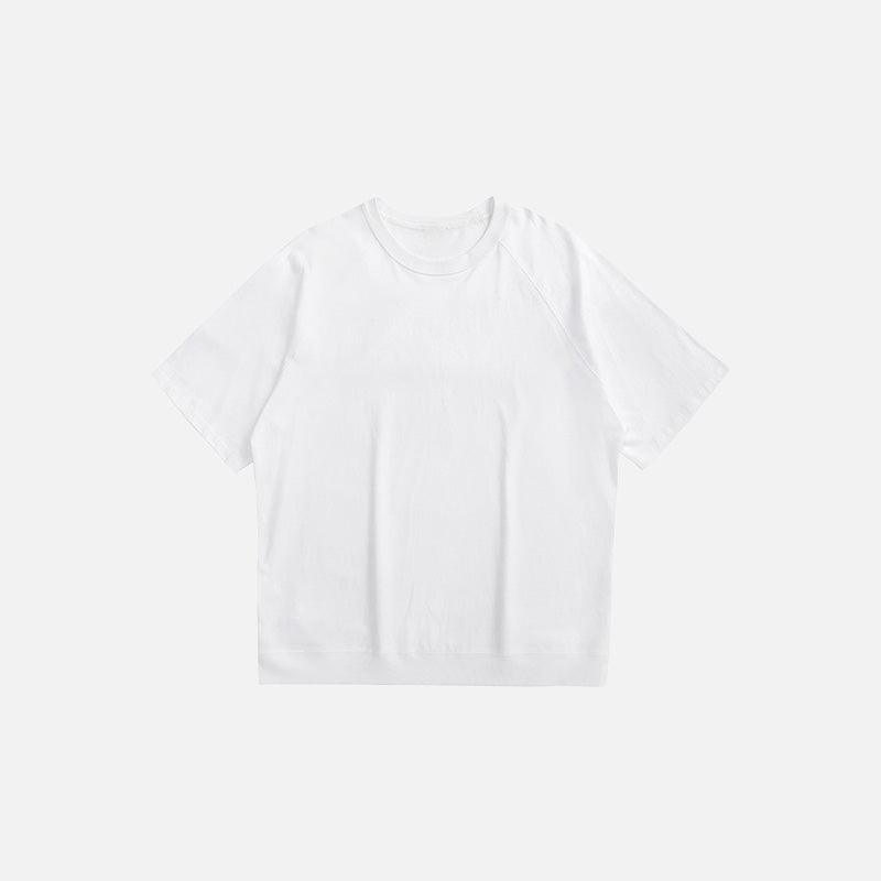 Elbow-Length Loose Blank T-shirt - tntwear1