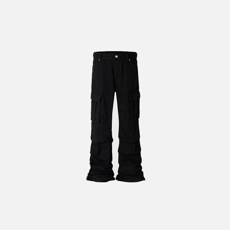 Big Pocket Irregular Baggy Jeans - tntwear1