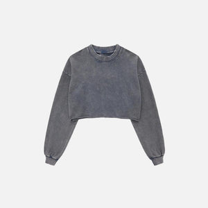 Women Distressed Loose Sweatshirt - tntwear1