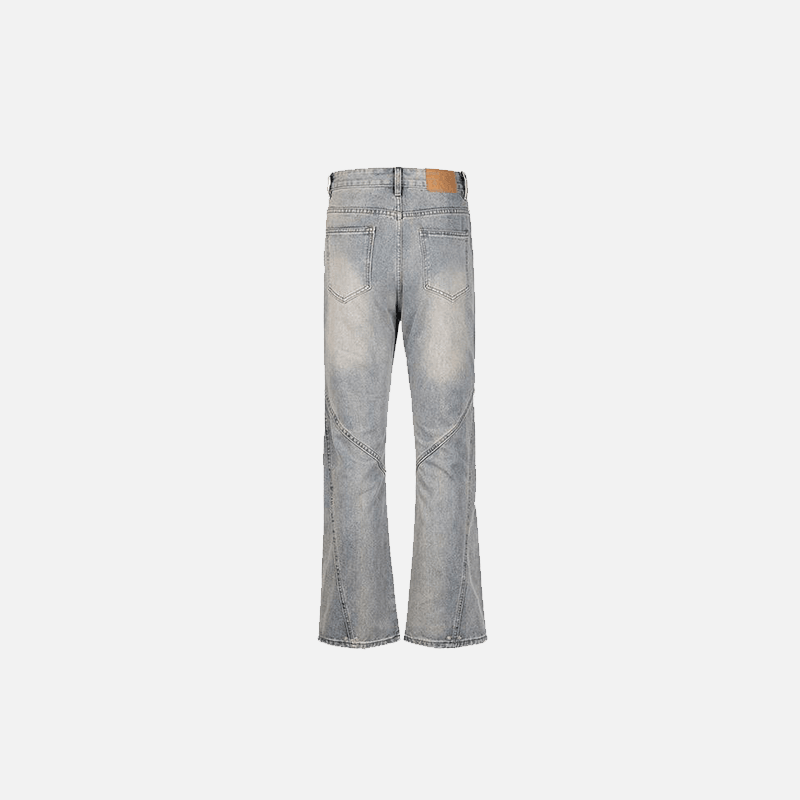 Vintage Inspired Distressed Flare Jeans - tntwear1