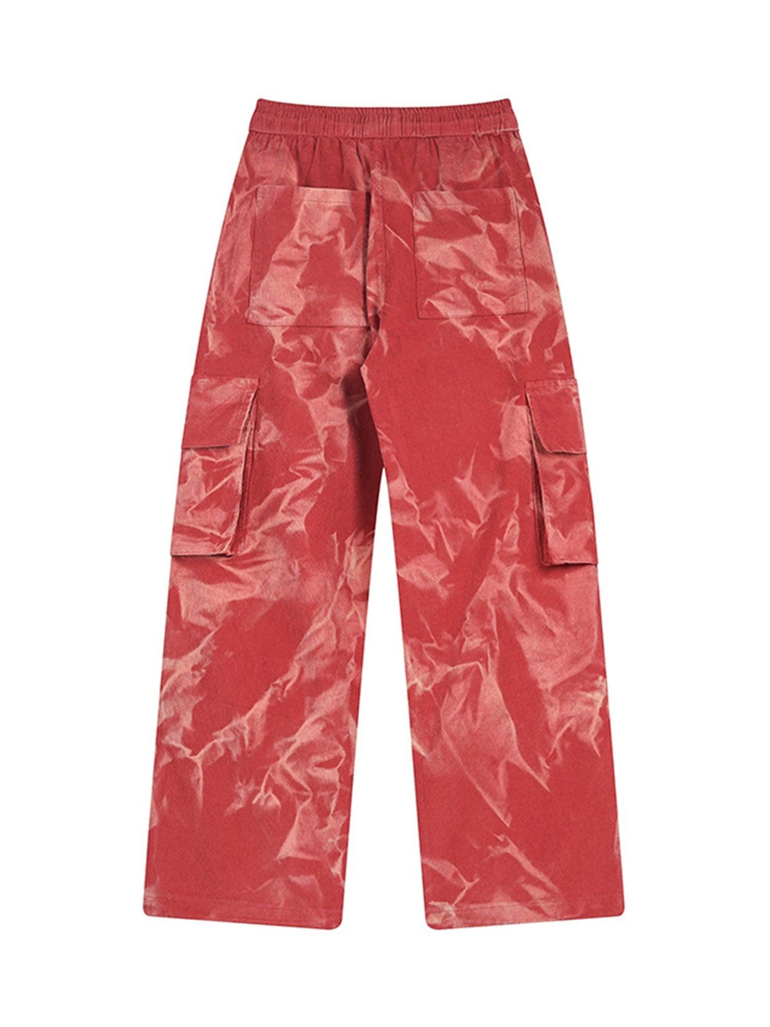 Tntwear Tie-Dye Corduroy Multi-Pocket Pants - 1880 - tntwear1