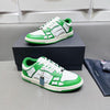 AMR Skel Top Low White and Green Sneakers-154 - tntwear1