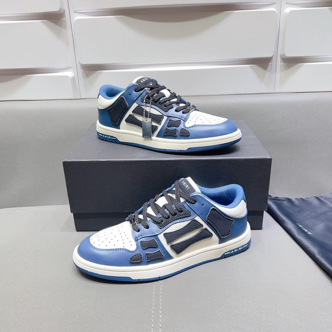 AMR Skel Top Low Blue and Dark Blue Sneakers-155 - tntwear1