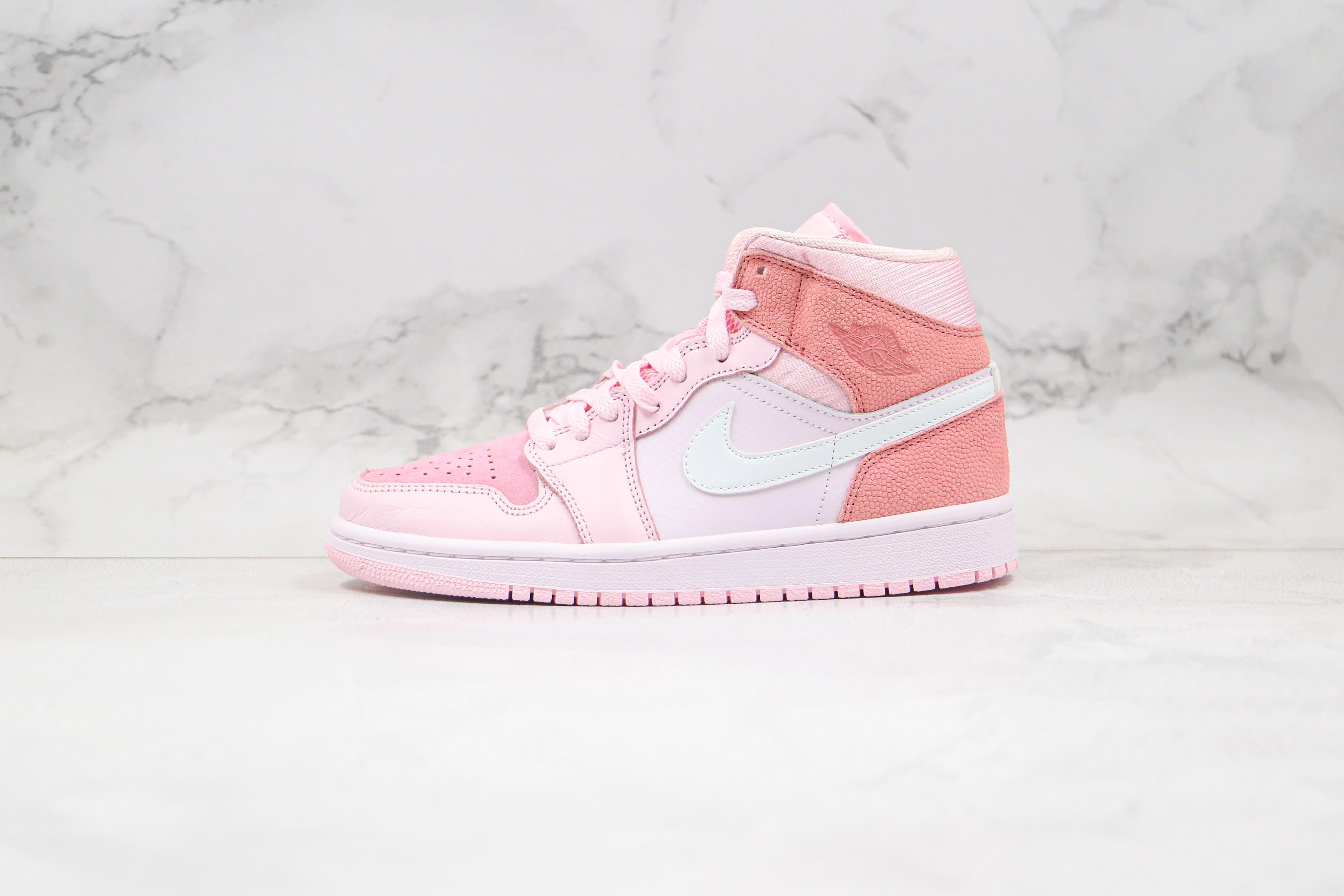 Custom Air Jordan 1 Mid" Digital Pink High Q - tntwear1