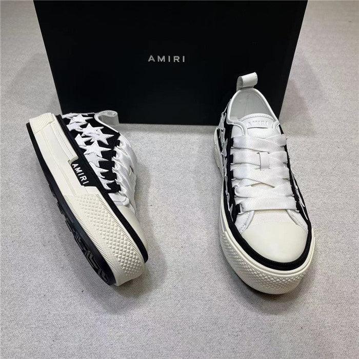 AMR Men Stars Court Low Black and White Sneakers-196 - tntwear1