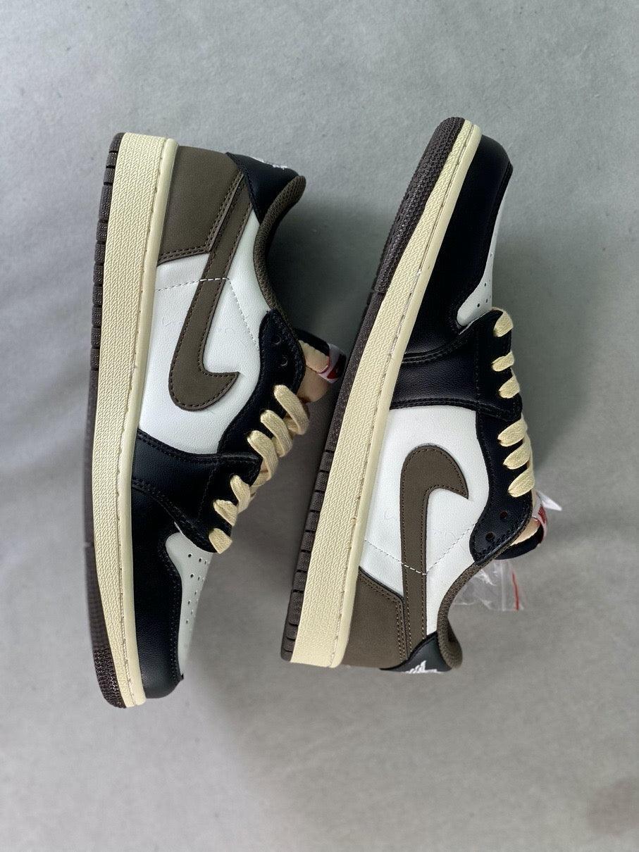 Custom Travis Scott × Air Jordan 1 Low OG “Reverse M CQ4277 105 - tntwear1