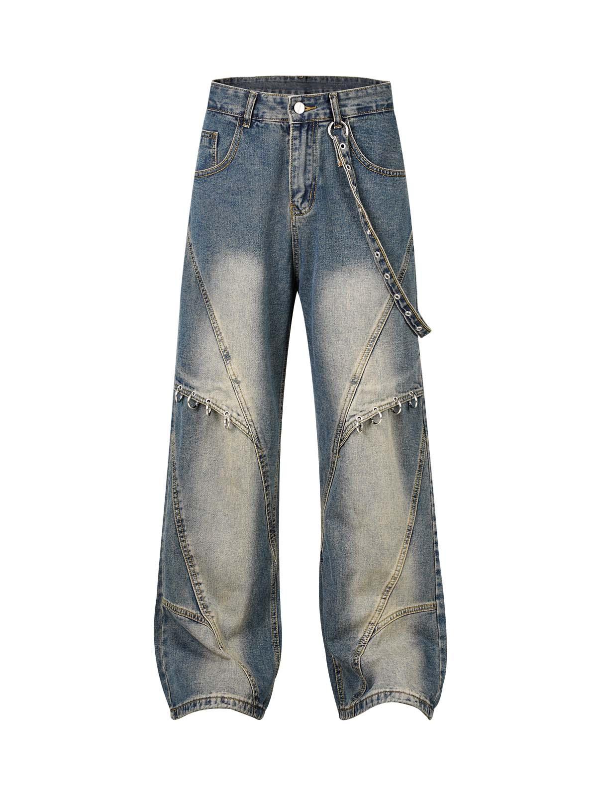 Tntwear Washed Distressed Baggy Jeans - tntwear1