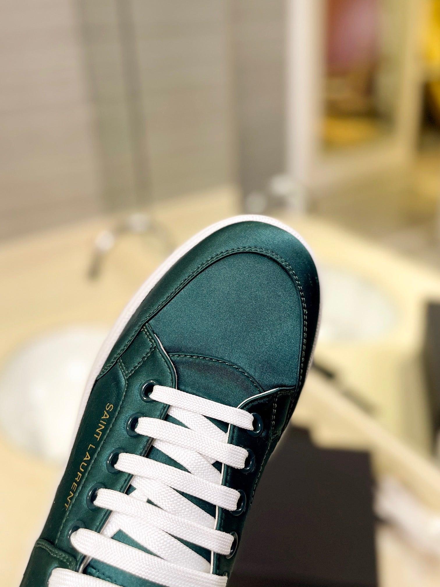 VSL Green Leather Sneakers-173 - tntwear1