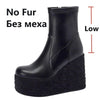 Newest Women Ankle Boots Autumn Winter Fashion Punk Style High Platforms Wedges Heels Shoes Party Night Club - tntwear1