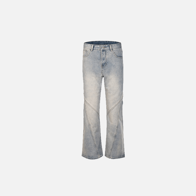 Vintage Inspired Distressed Flare Jeans - tntwear1