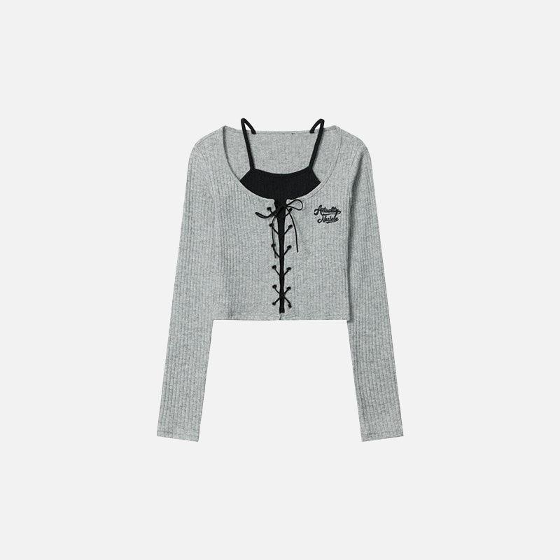 Women's Laced Layered Cardigan - tntwear1