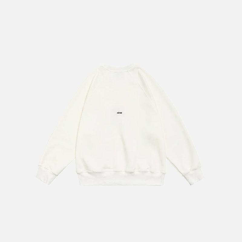 Number 9 Embroidered Sweatshirt - tntwear1