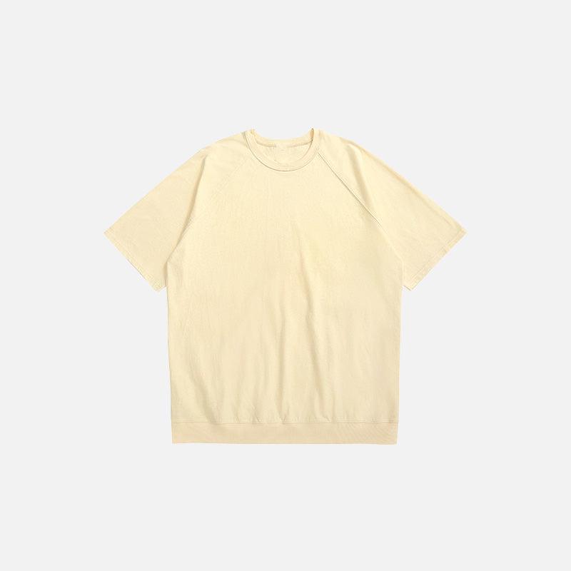 Elbow-Length Loose Blank T-shirt - tntwear1