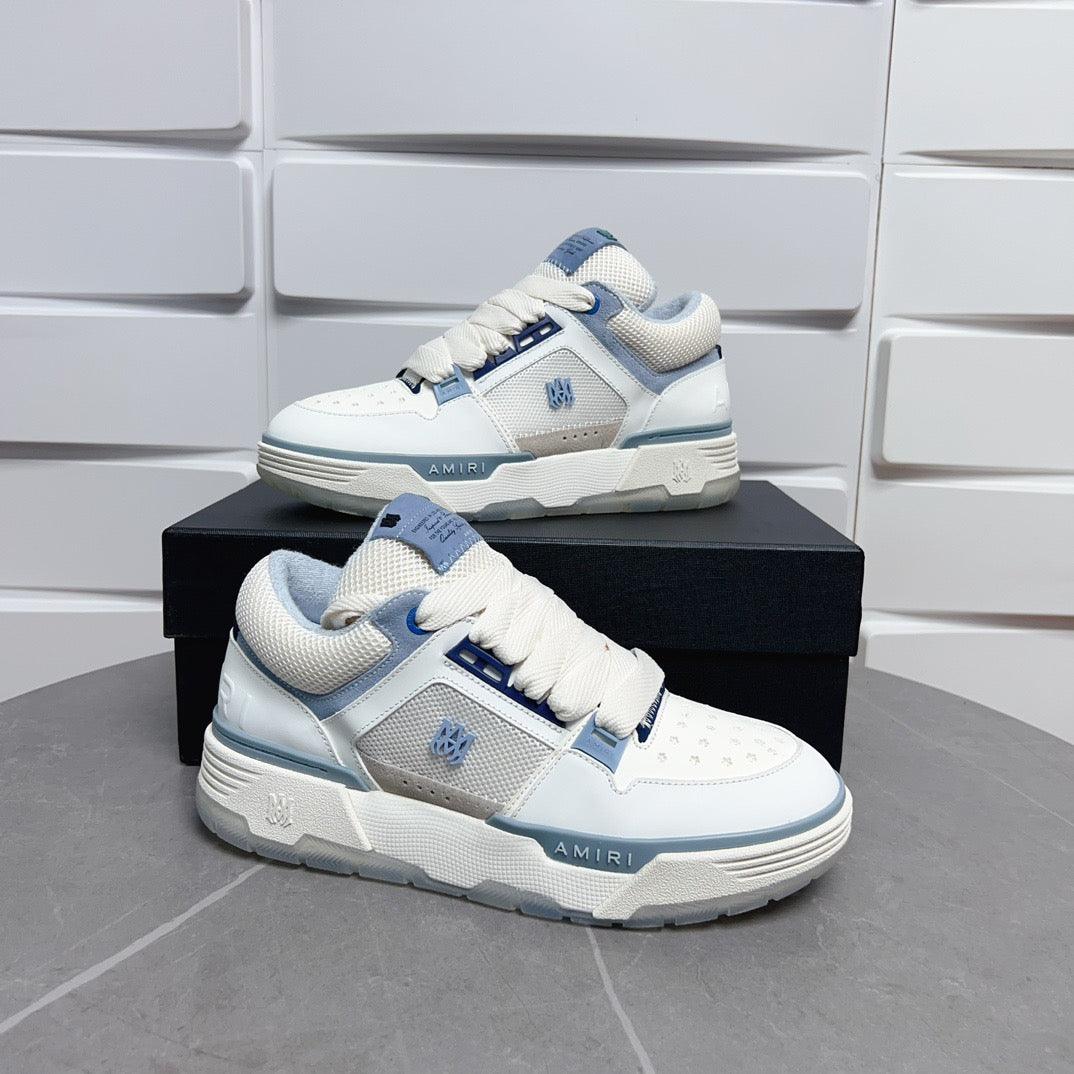 AMR MA-1 White and Blue Sneakers-131 - tntwear1