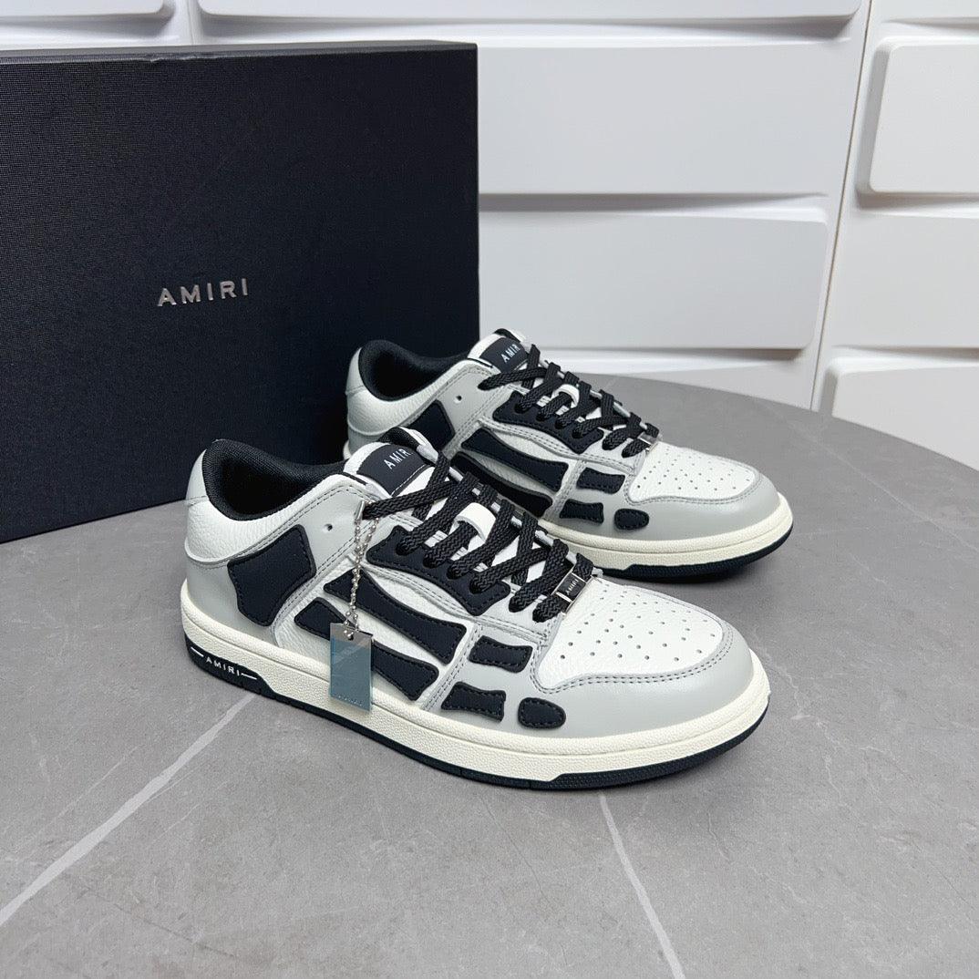 AMR Skel Top Low White ,Grey and Black Sneakers-151 - tntwear1