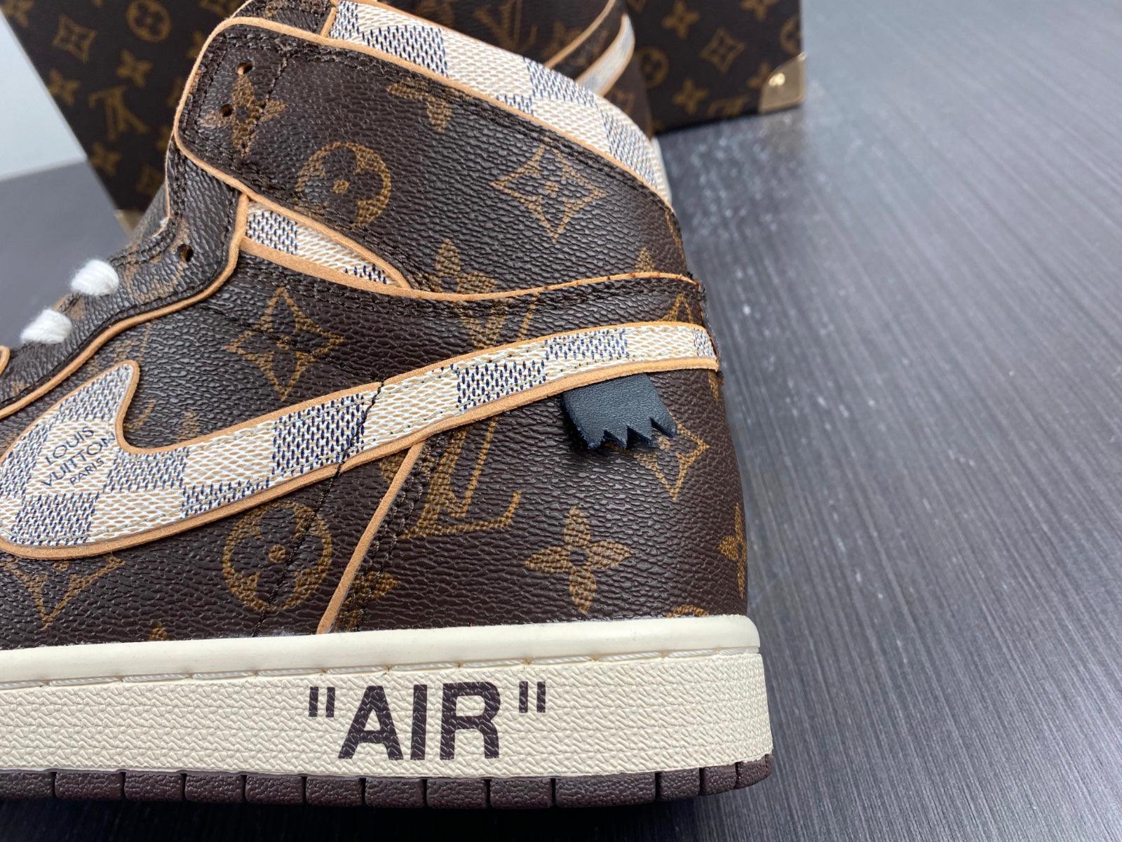 Custom Air Jordan 1 x LV x OFF-W Monogram - tntwear1