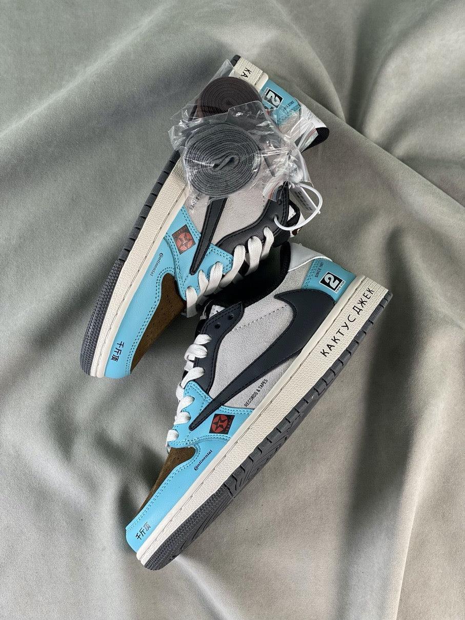 Custom Travis Scott x Air Jordan 1 Low OG SP 'JACKBOYS' DM7866-009 - tntwear1