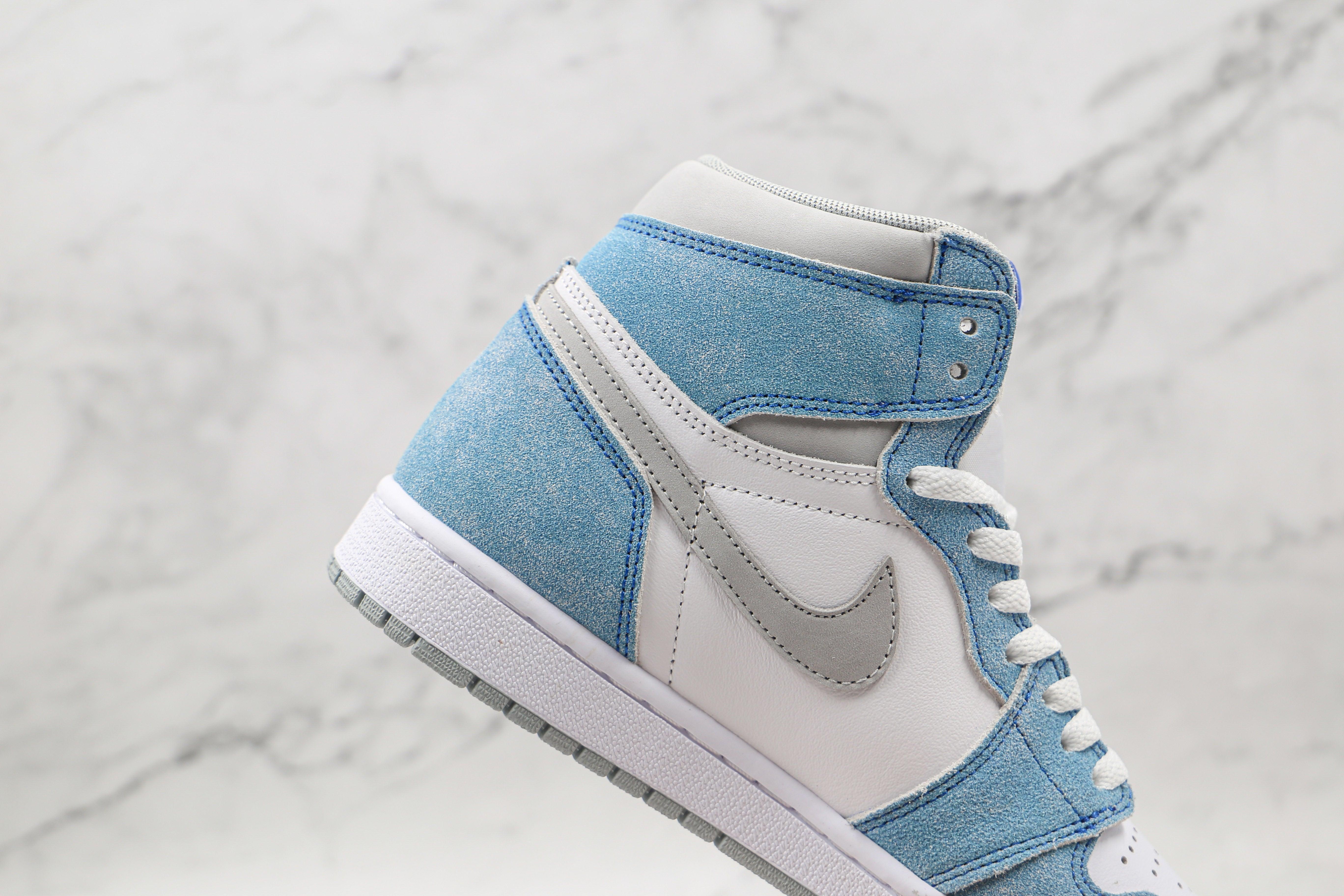 Custom Blue White Jordan 1 High Q ( Customs And Box ), Jordan 1 Sneakers Active - tntwear1