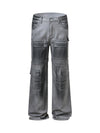 Tntwear High Street Hip Hop Distressed Washed Work Jeans - tntwear1