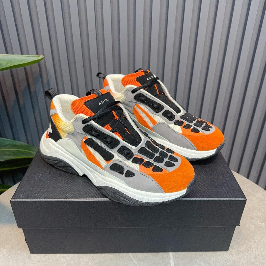 AMR Orange and Black Bone Runner Sneakers - 060 - tntwear1