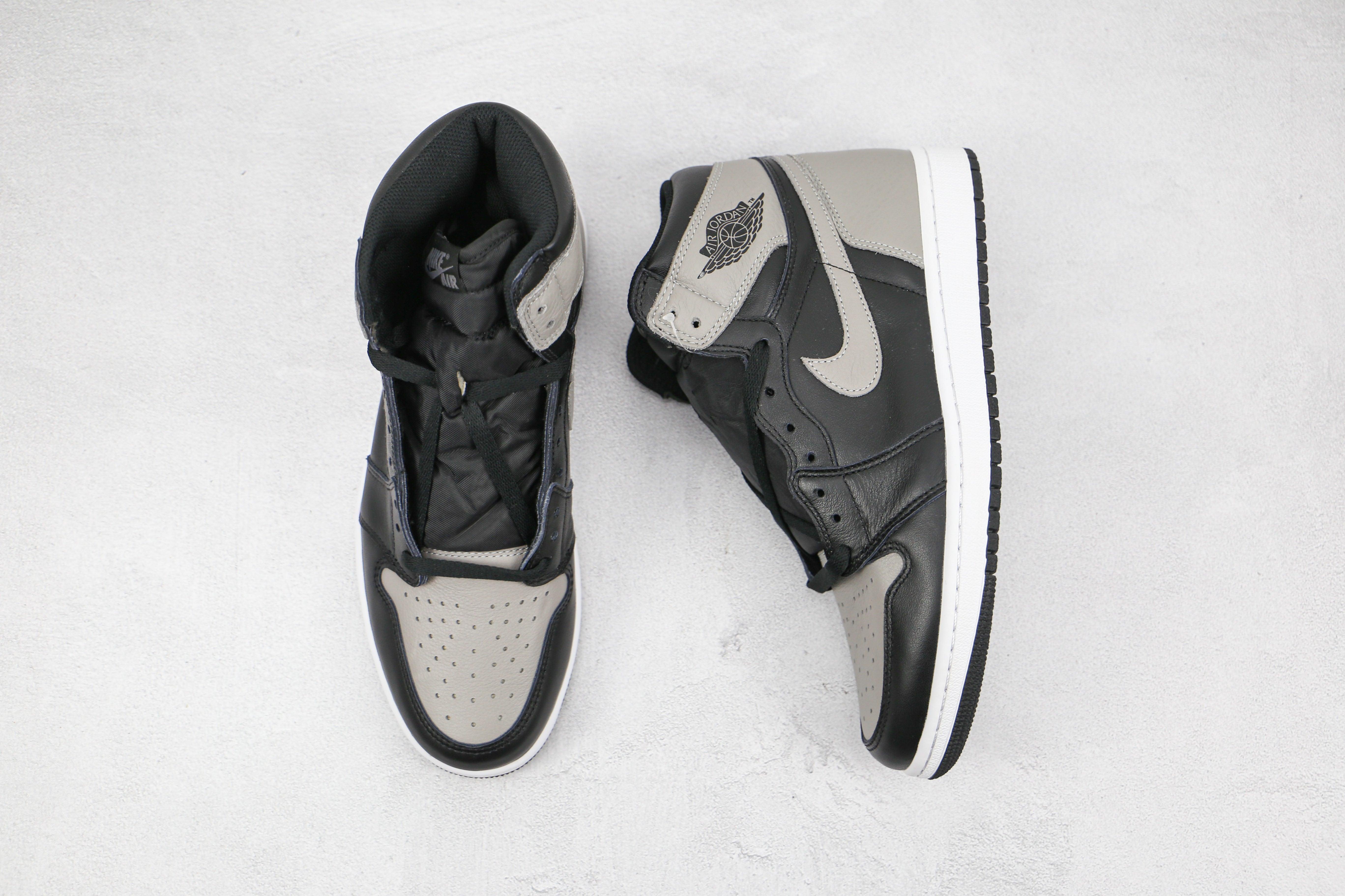 Custom Black Grey Jordan 1 High Q ( Customs And Box ), Jordan 1 Sneakers - tntwear1