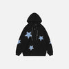 Star Patches Cotton Zip-up Hoodie - tntwear1