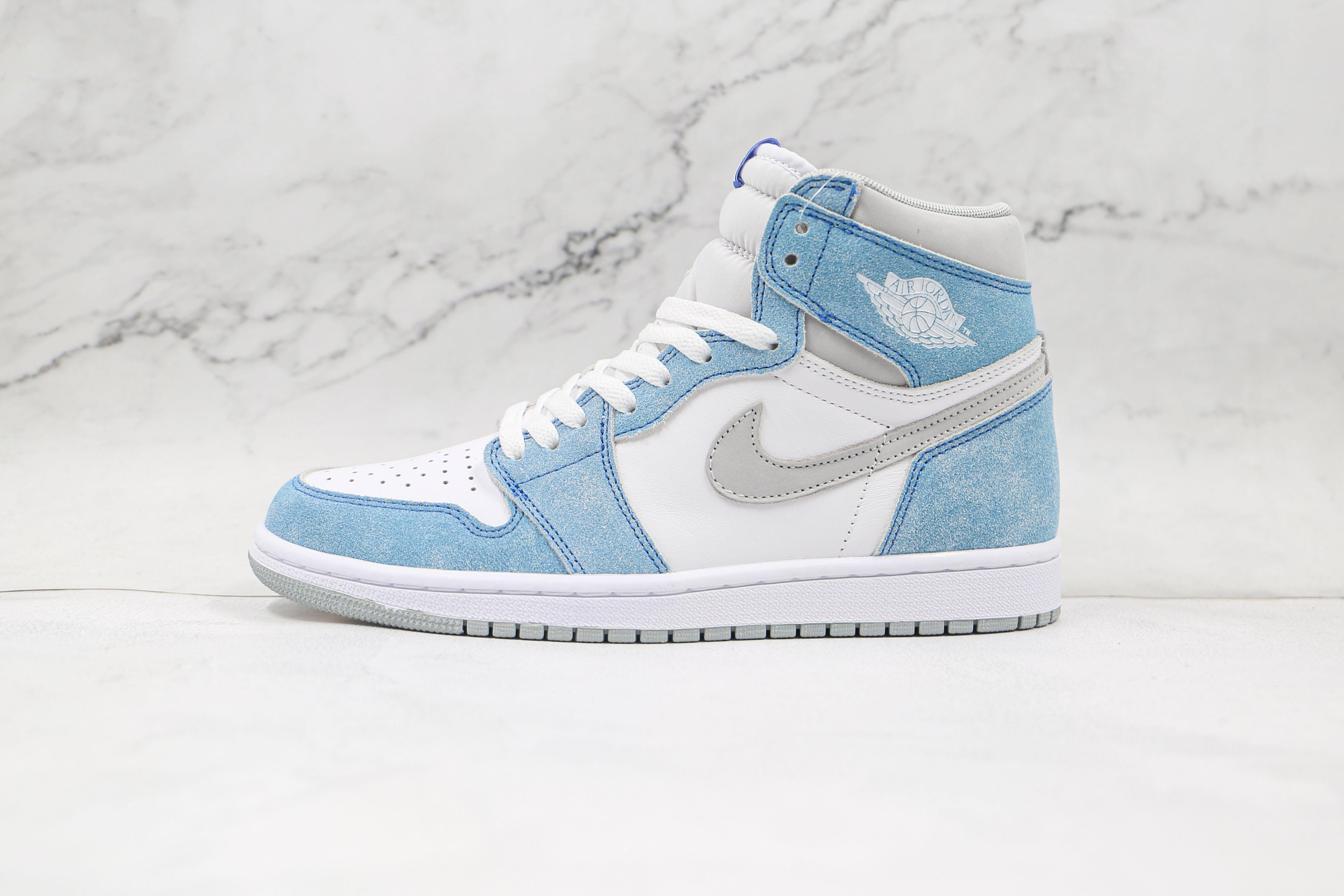 Custom Blue White Jordan 1 High Q ( Customs And Box ), Jordan 1 Sneakers Active - tntwear1