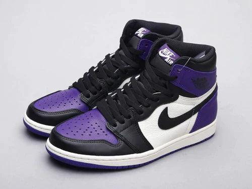 Custom Jordan 1 High Q AJ1 Purple Toe UNISEX ( Customs And Box ), Jordan 1 Sneakers FREE SHIPPING WITH FEDEX - tntwear1