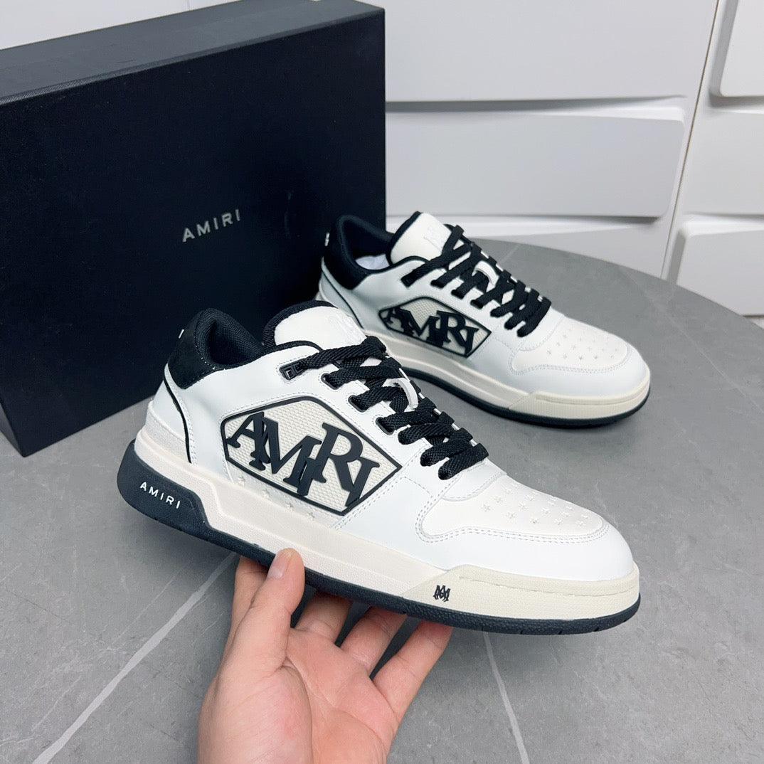 AMR Classic Low Black and White Sneakers-124 - tntwear1